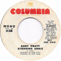 Andy Pratt Avenging Annie Vinyl 7" USED