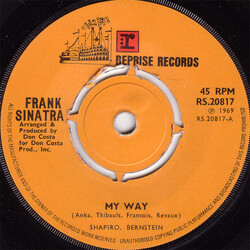 Frank Sinatra My Way USED VINYL 7INCH 45 RPM SINGLE REPRESS