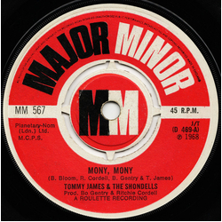 Tommy James & The Shondells Mony, Mony Vinyl 7" USED