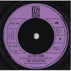 The Stylistics Sixteen Bars USED VINYL 7INCH 45 RPM SINGLE