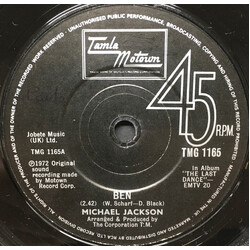 Michael Jackson / Marvin Gaye Ben / Abraham, Martin And John USED VINYL 7INCH 45 RPM REISSUE
