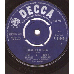 Jet Harris And Tony Meehan Scarlet O'Hara USED VINYL 7INCH SINGLE 45 RPM