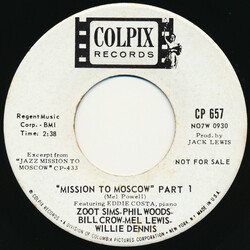 Zoot Sims / Phil Woods / Bill Crow / Mel Lewis / Willie Dennis / Eddie Costa Mission To Moscow USED VINYL 7INCH 45 RPM PROMO