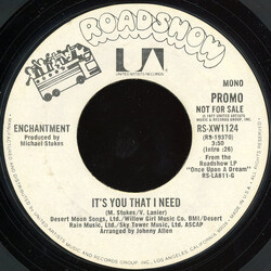 Enchantment It's You That I Need USED VINYL 7INCH 45 RPM PROMO STYRENE STEREO MONO