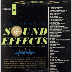 Jac Holzman Authentic Sound Effects Volume 3 Vinyl LP USED