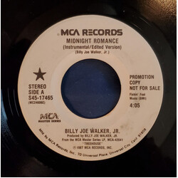 Billy Joe Walker Jr. Midnight Romance (Instrumental) USED VINYL 7INCH 45 RPM SINGLE PROMO