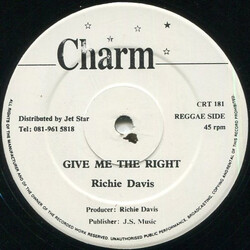 Richie Davis Give Me The Right Vinyl 12" USED