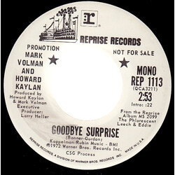 Mark Volman / Howard Kaylan Goodbye Surprise USED VINYL 7INCH 45 RPM SINGLE PROMO MONO