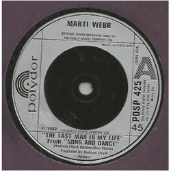 Marti Webb "The Last Man In My Life" From "Song And Dance" USED VINYL 7INCH 45 RPM SINGLE