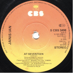 Janis Ian At Seventeen Vinyl 7" USED