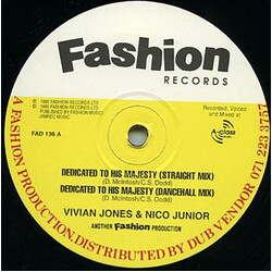 Vivian Jones / Nico Junior Dedicated To His Majesty ／ Defend The Money Vinyl 12" USED