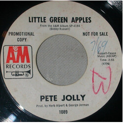 Pete Jolly Little Green Apples / What The World Needs Now Is Love USED VINYL 7INCH 45 RPM PROMO