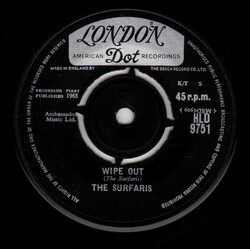The Surfaris Wipe Out USED VINYL 7INCH 45 RPM SINGLE REPRESS