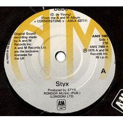Styx Babe / I'm O.K. USED VINYL 7INCH SINGLE 45 RPM