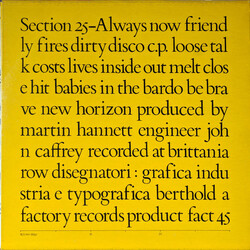 Section 25 Always Now Vinyl LP USED