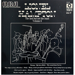 Lionel Hampton The Last But Not The Least (Volume 6) (1937-1941) Vinyl LP USED