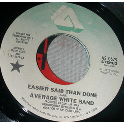 Average White Band Easier Said Than Done Vinyl 7" USED