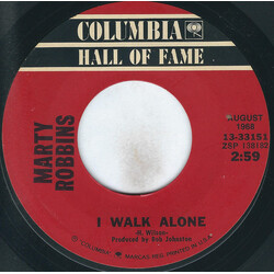 Marty Robbins I Walk Alone / It's A Sin USED VINYL 7INCH 45 RPM SINGLE REISSUE STYRENE