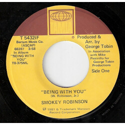 Smokey Robinson Being With You VINYL 7" USED