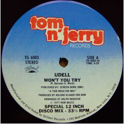 Udell Anderson Won't You Try VINYL 12" USED