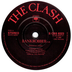 The Clash Bankrobber USED VINYL 7INCH 45 RPM SINGLE REPRESS STEREO