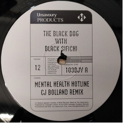 The Black Dog / Black Sifichi Mental Health Hotline / Let's Talk Music Vinyl USED