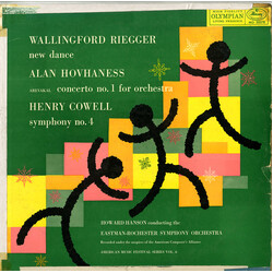 Wallingford Riegger / Alan Hovhaness / Henry Cowell New Dance / Concerto No. 1 For Orchestra ("Arevakal") / Symphony No. 4 Vinyl LP USED
