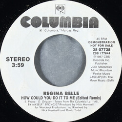 Regina Belle How Could You Do It To Me (Edited Remix) Vinyl 7" USED