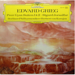 Edvard Grieg / Berliner Philharmoniker / Herbert von Karajan Peer Gynt-Suiten 1 & 2 / Sigurd Jorsalfar Vinyl LP USED
