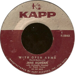 Jane Morgan I Can't Begin To Tell You / With Open Arms USED VINYL 7INCH 45 RPM