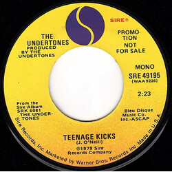 The Undertones Teenage Kicks USED VINYL 7INCH 45 RPM PROMO STEREO MONO