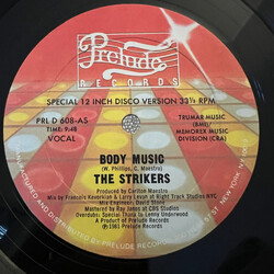 The Strikers Body Music USED VINYL 12INCH 33 S RPM