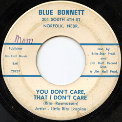 Little Rita Laraine You Don't Care, That I Don't Care / Stop USED VINYL 7INCH 45 RPM