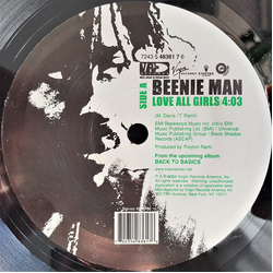 Beenie Man Love All Girls Vinyl 7" USED