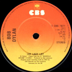 Bob Dylan Lay Lady Lay / I Threw It All Away USED VINYL 7INCH 45 RPM REISSUE