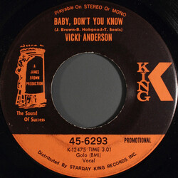Vicki Anderson Baby, Don't You Know USED VINYL 7INCH 45 RPM PROMO