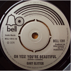 Gary Glitter Oh Yes! You're Beautiful Vinyl 7" USED