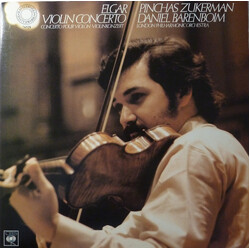 Sir Edward Elgar / Pinchas Zukerman / Daniel Barenboim / The London Philharmonic Orchestra Violin Concerto Vinyl LP USED