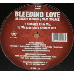Klubkidz / Sam Solace Bleeding Love USED VINYL 12INCH 33 S RPM