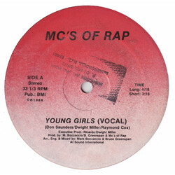 MC's Of Rap Young Girls USED VINYL 12INCH 33 S RPM