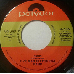 Five Man Electrical Band Signs / Absolutely Right USED VINYL 7INCH 45 RPM REISSUE