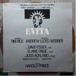 Andrew Lloyd Webber And Tim Rice Evita: Original London Cast Recording Vinyl LP USED