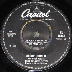 The Beach Boys Sloop John B USED VINYL 7INCH 45 RPM SINGLE