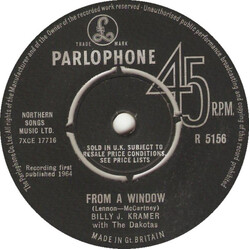 Billy J. Kramer & The Dakotas From A Window VINYL 7" USED
