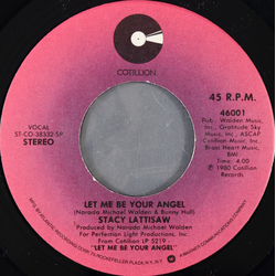 Stacy Lattisaw Let Me Be Your Angel Vinyl 7" USED