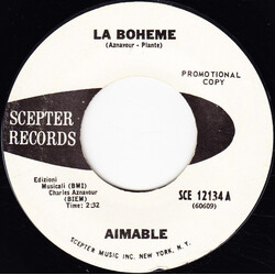 Aimable La Boheme USED VINYL 7INCH PROMO