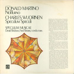 Donald Martino / Charles Wuorinen / Speculum Musicae / Daniel Shulman (2) / Fred Sherry Notturno / Speculum Speculi Vinyl LP USED