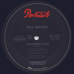 Bill Nelson Contemplation USED VINYL 12INCH 33 S RPM PROMO