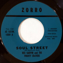 Rex Garvin & The Mighty Cravers Soul Street USED VINYL 7INCH 45 RPM