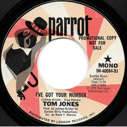 Tom Jones I've Got Your Number USED VINYL 7INCH 45 RPM PROMO STEREO MONO